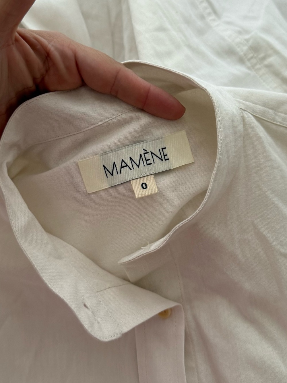 MAMÈNE Phoebe Mini Shirt Dress in White Size 0 XS/S Oversized Convertible Back - Picture 8 of 12